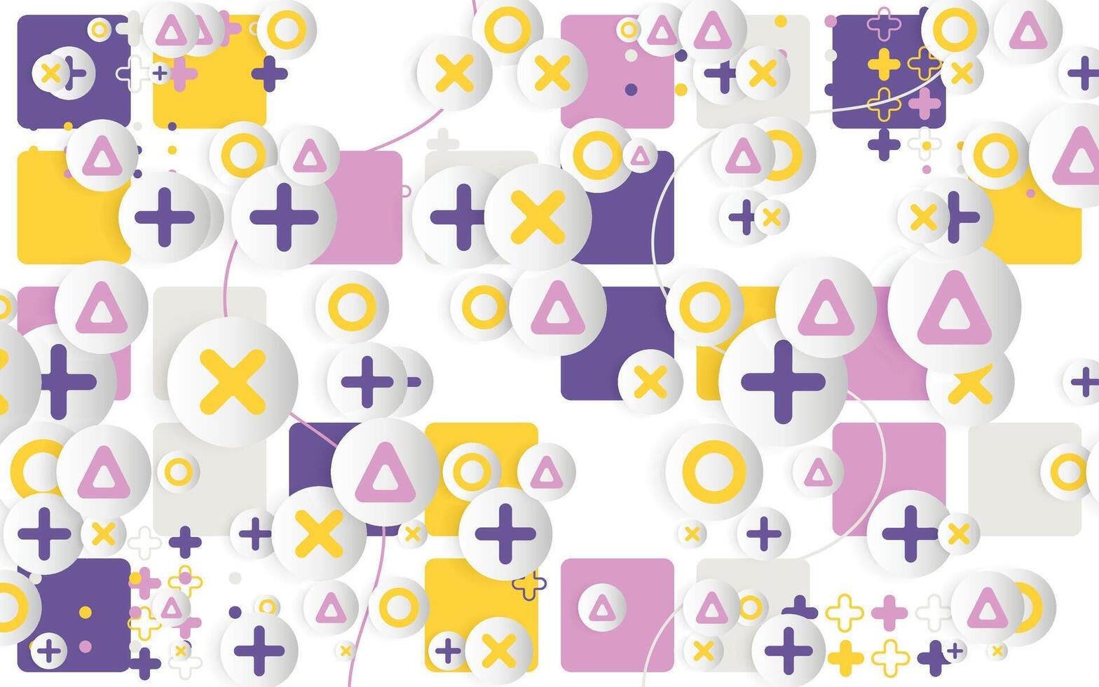 Geometry background design with bright color vector