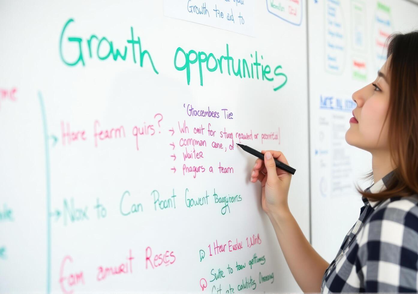 Growth opportunities on whiteboard photo