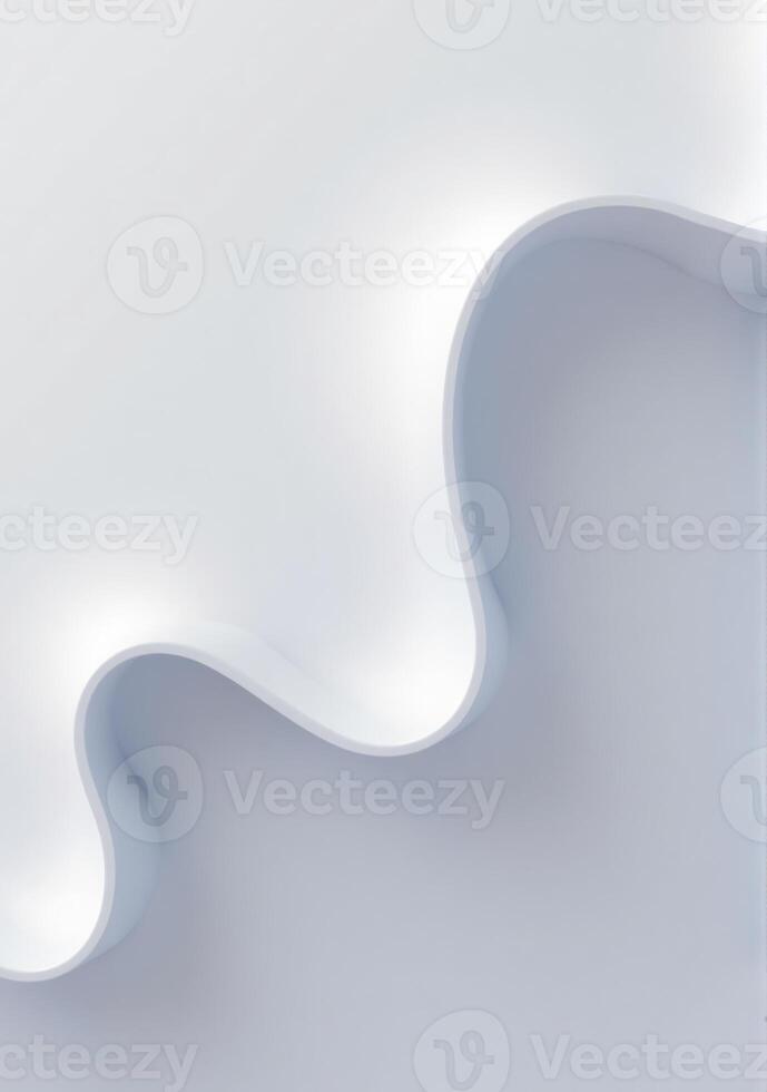 A 3D abstract background with smooth curvaceous forms, seamless contrast patterns in monochrome tones, creating a flowing minimalist wallpaper for product display photo