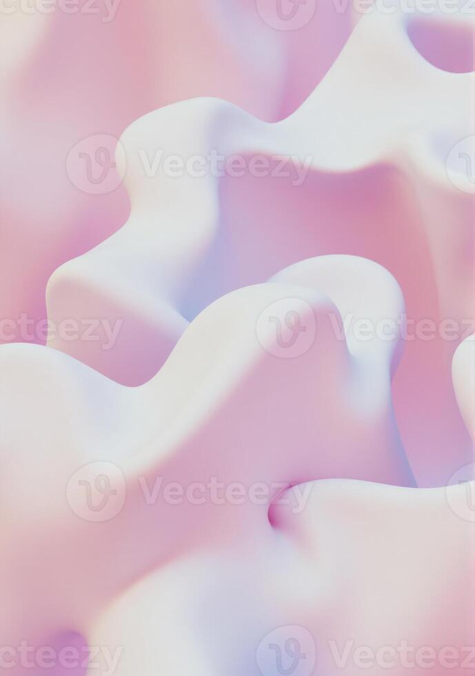 Smooth 3D surfaces with organic curves and seamless contrasting patterns, evoking movement and depth in a minimalist style photo