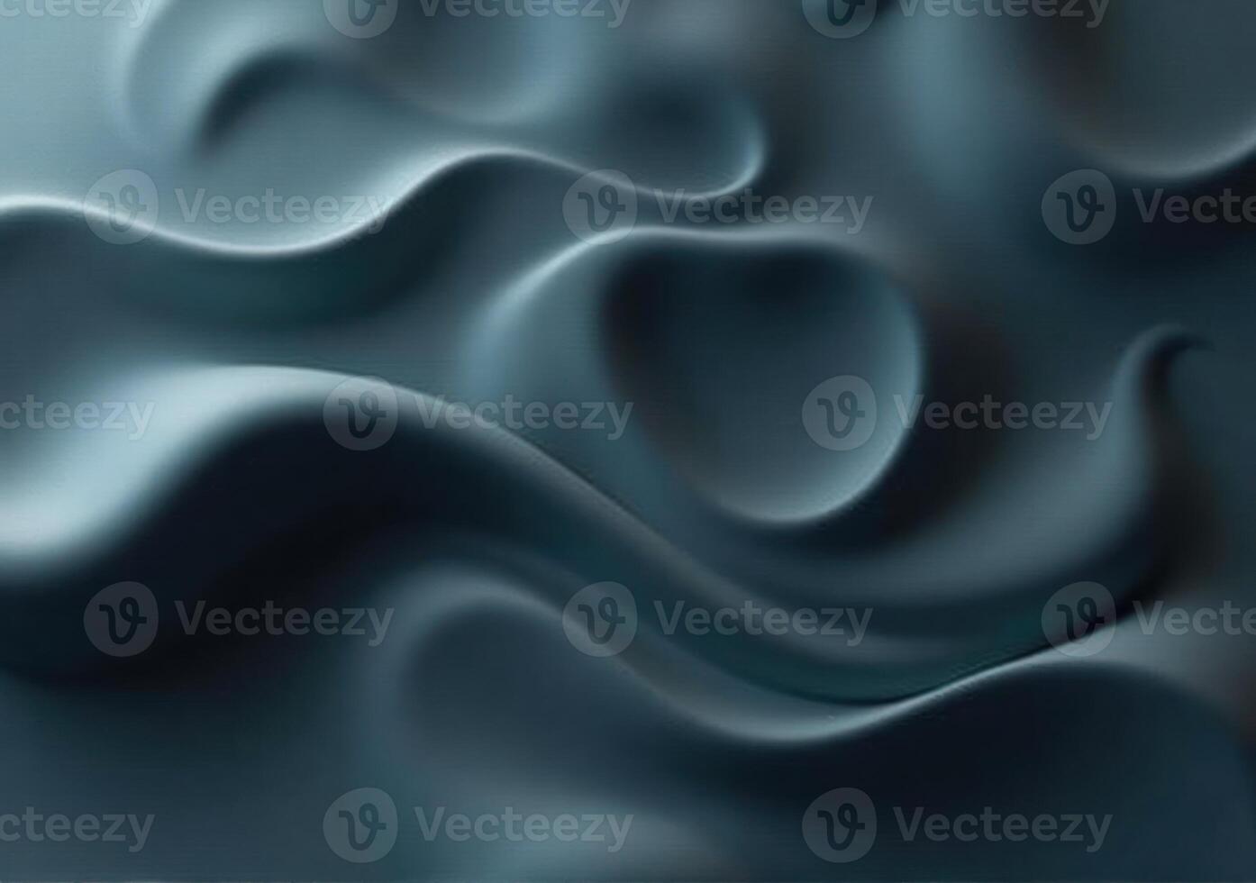 Abstract background with waves of blue fabric photo