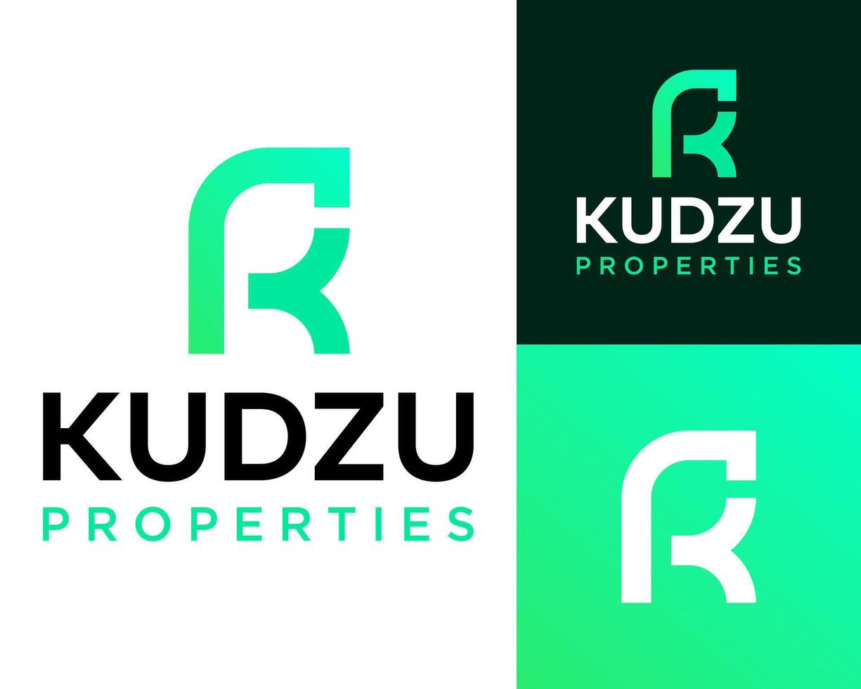 Logo design about the letter KP monogram which is bold and geometric. vector