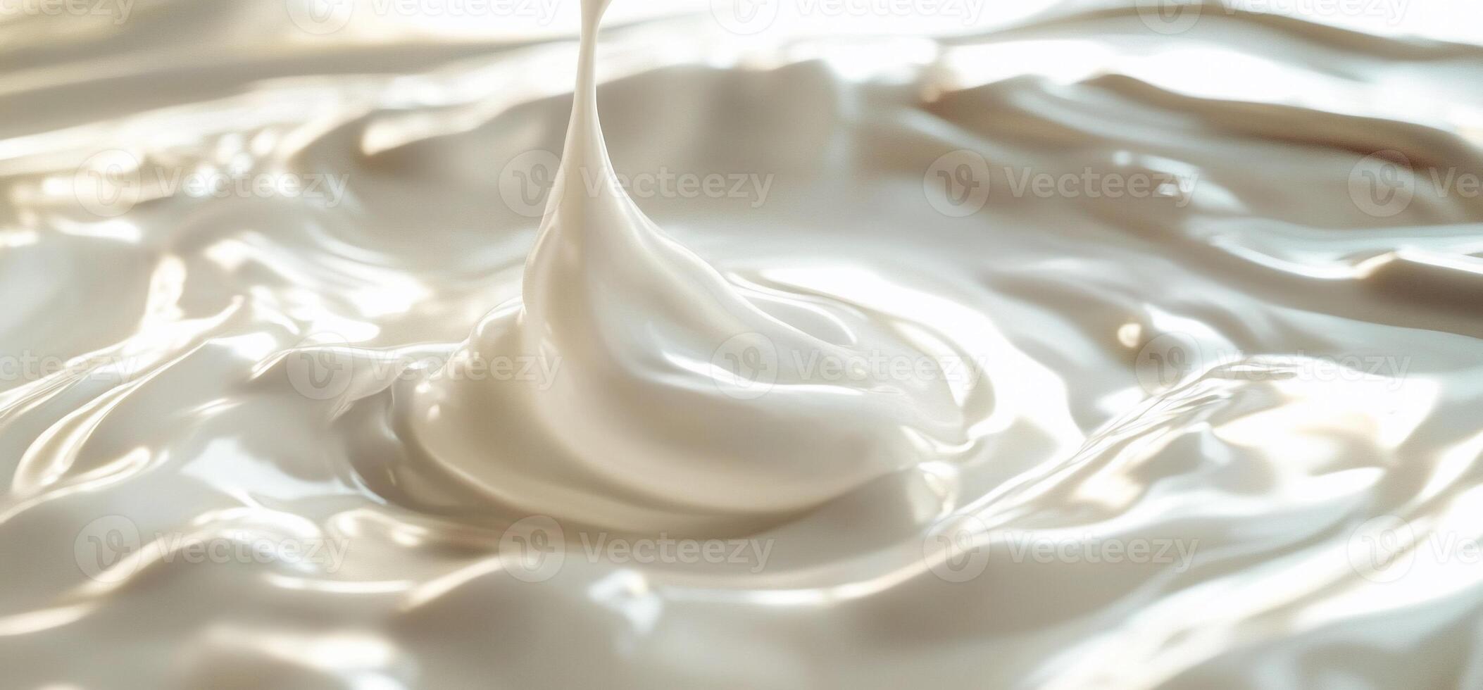 Creamy Milk Splashing in Circular Motion photo