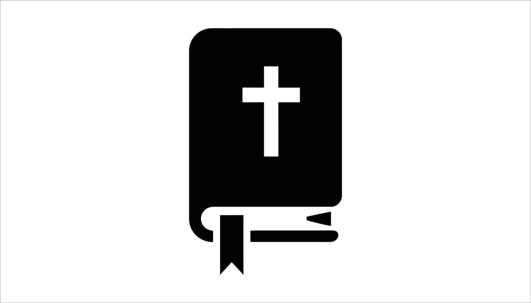 Christian Bible with Cross Icon vector