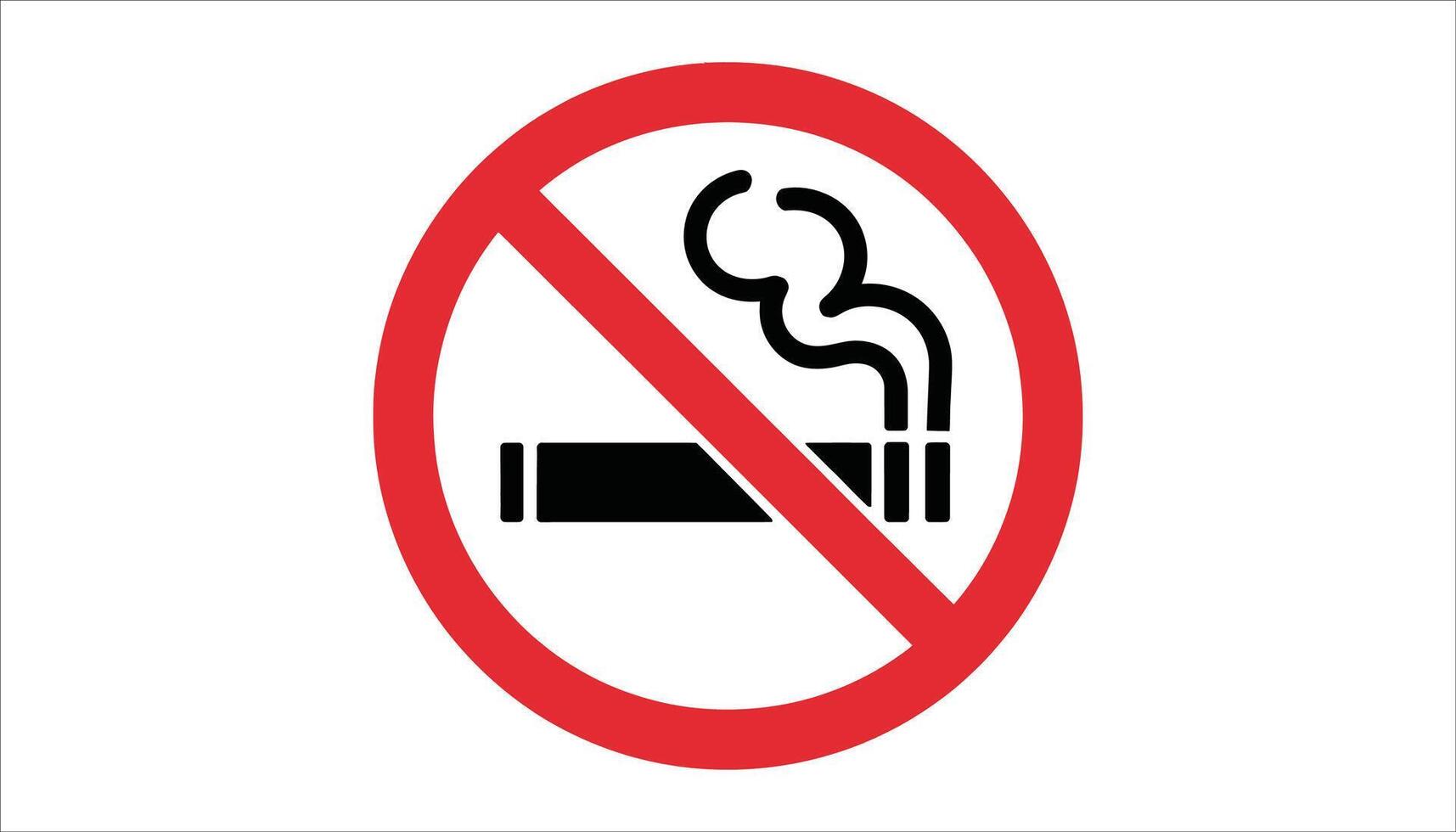 No Smoking Icon. Cigarette with a Red Circle and Slash. vector