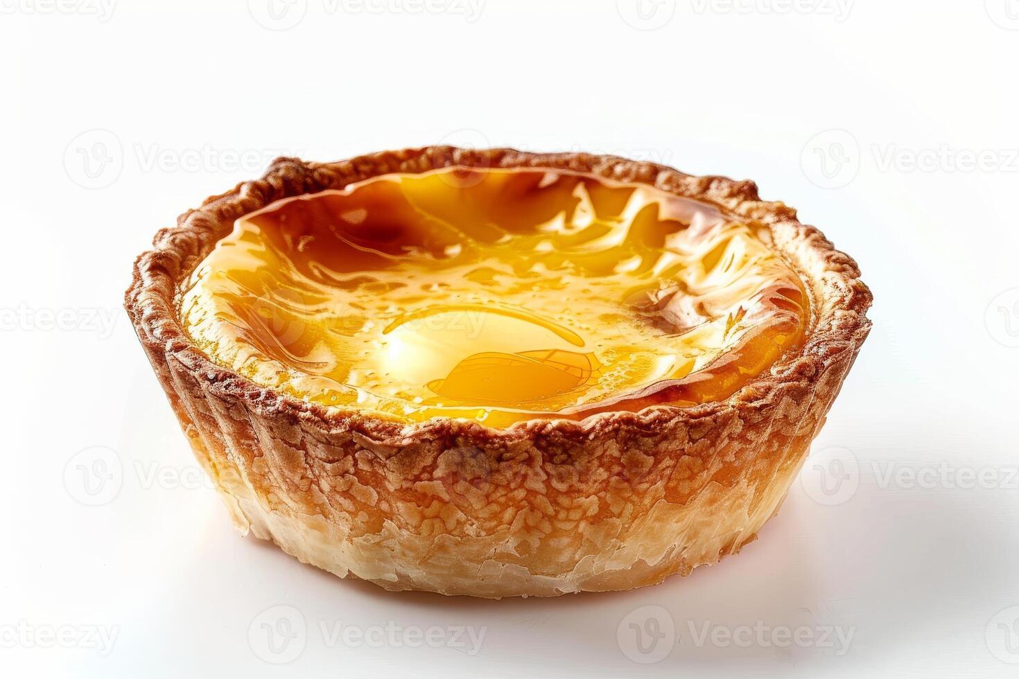 A delicious egg tart with a flaky crust and creamy filling photo