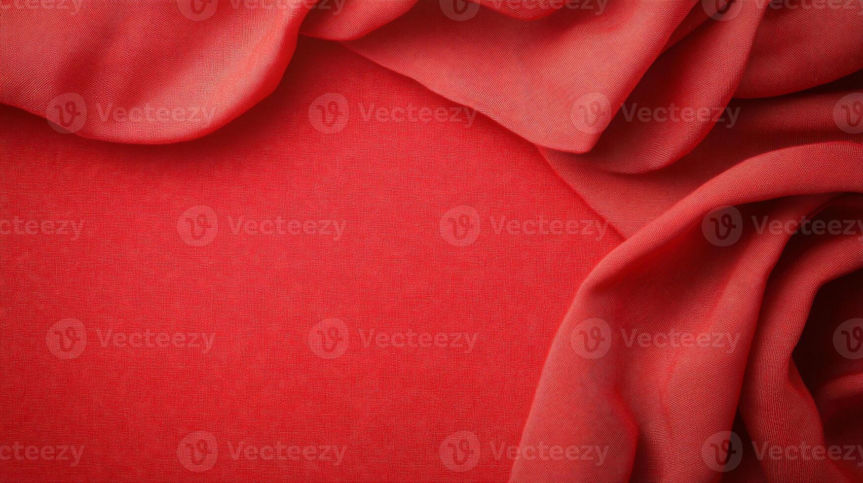 Red Fabric Drape Texture Close-up photo