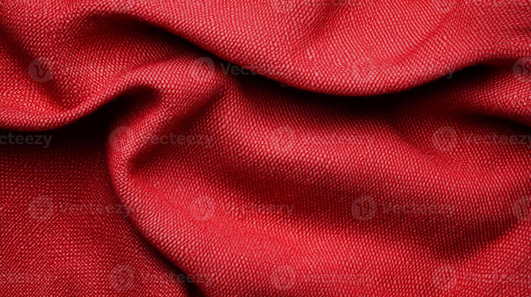 Red Fabric Texture Close-up photo