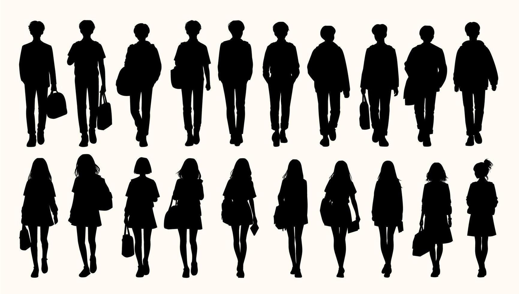 A detailed black-and-white illustration of traditional Korean students in historical attire, studying and interacting. vector