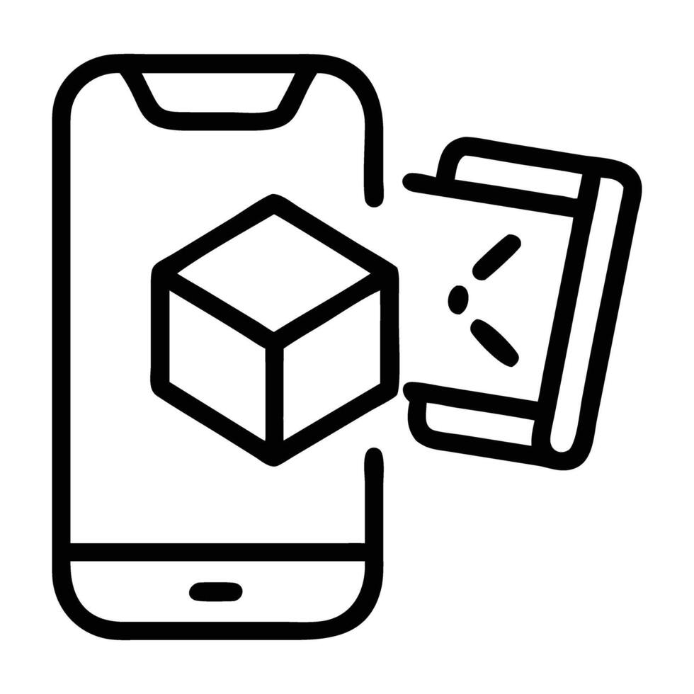 AR Shopping Experience Icon vector