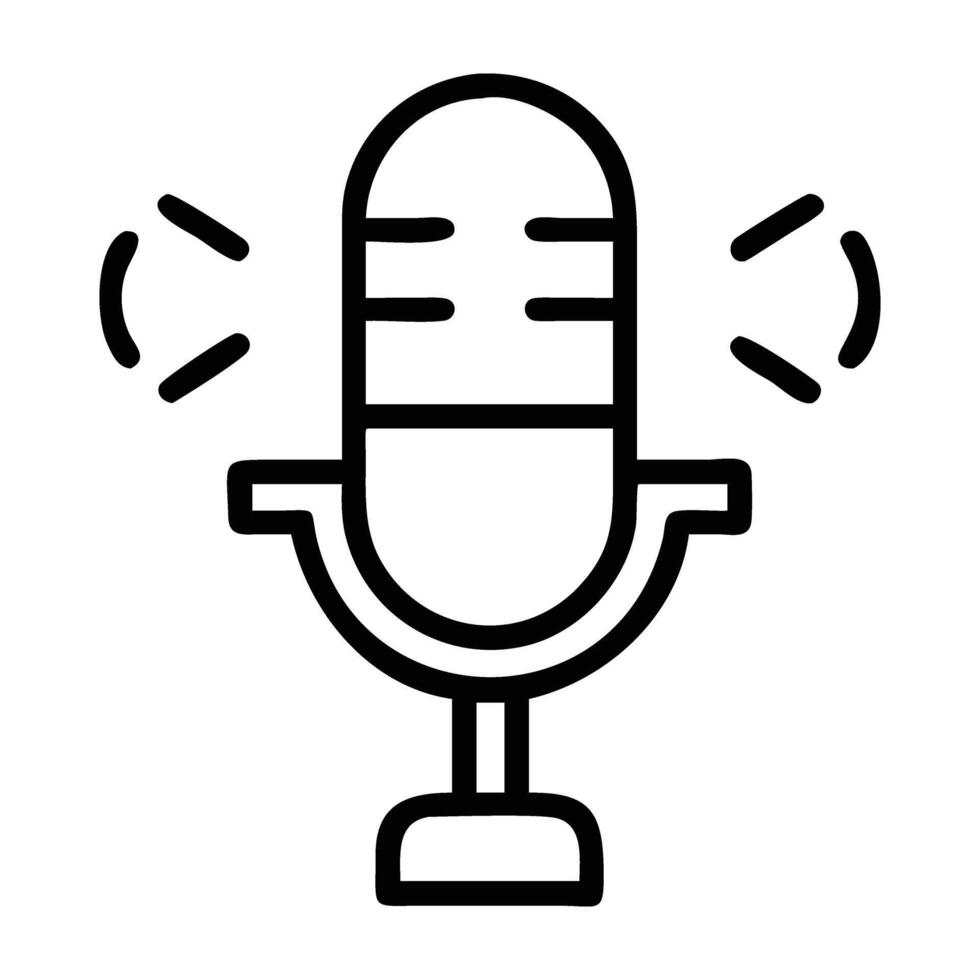 Sponsored podcast promotion icon with mic and ad badge design on white background vector