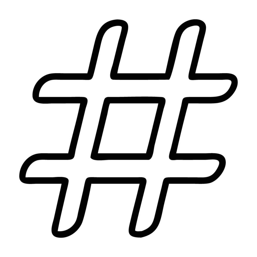 Trending hashtag icon with a simple flat design on white background vector