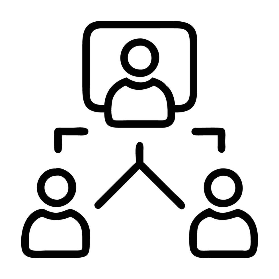 Social proof ad strategy icon with multiple users and flat design on white background vector