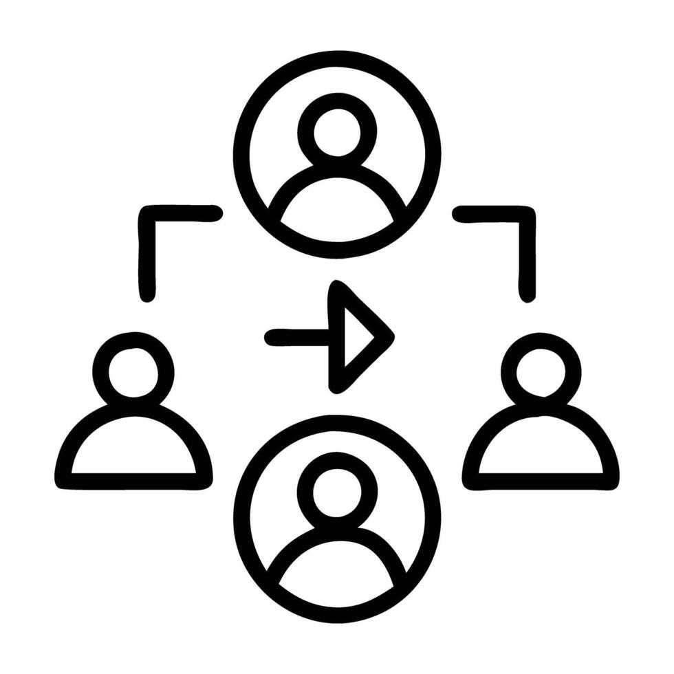 Market segmentation icon with audience categories and modern design on white background vector