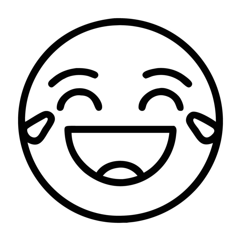 Fun viral meme marketing icon design featuring laughing emoji on white background vector