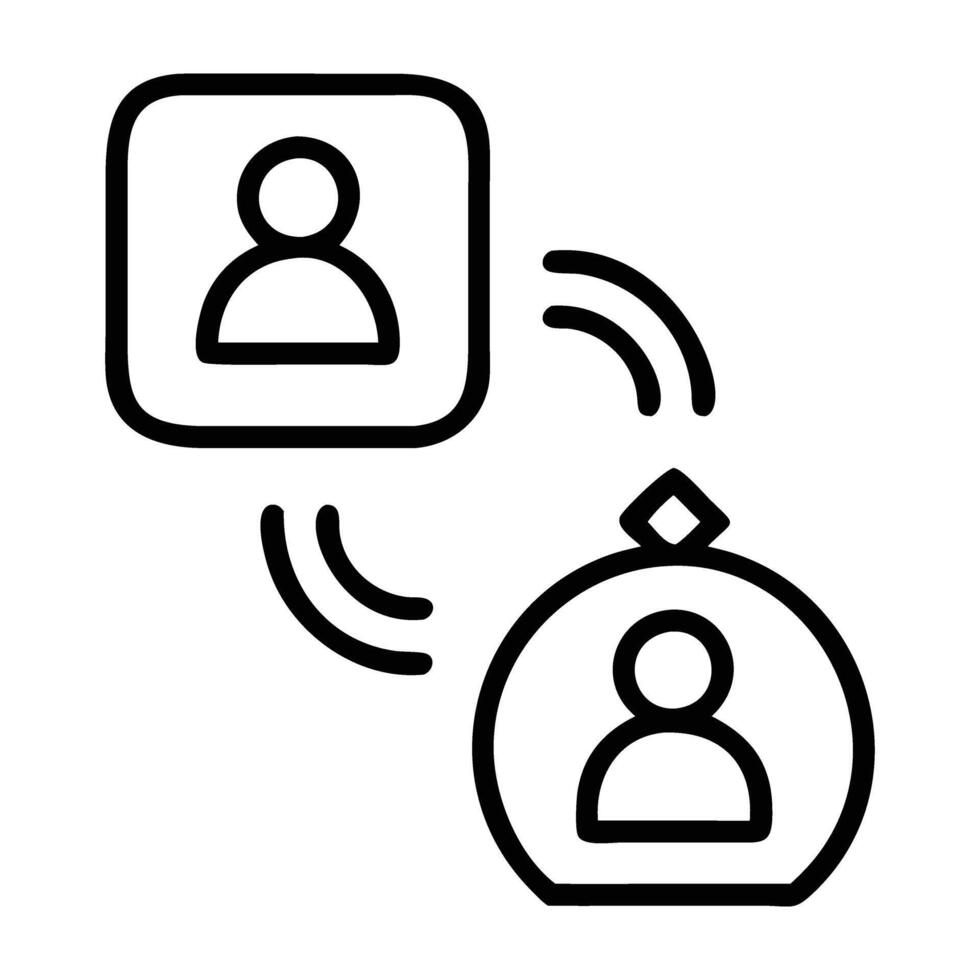 Personalized push notifications icon with user and bell design isolated on white background vector