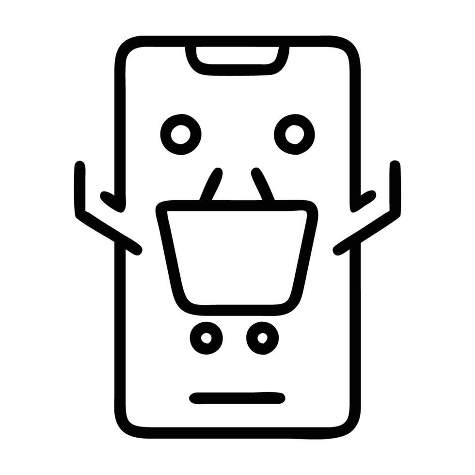 AI Shopping Assistant Icon vector
