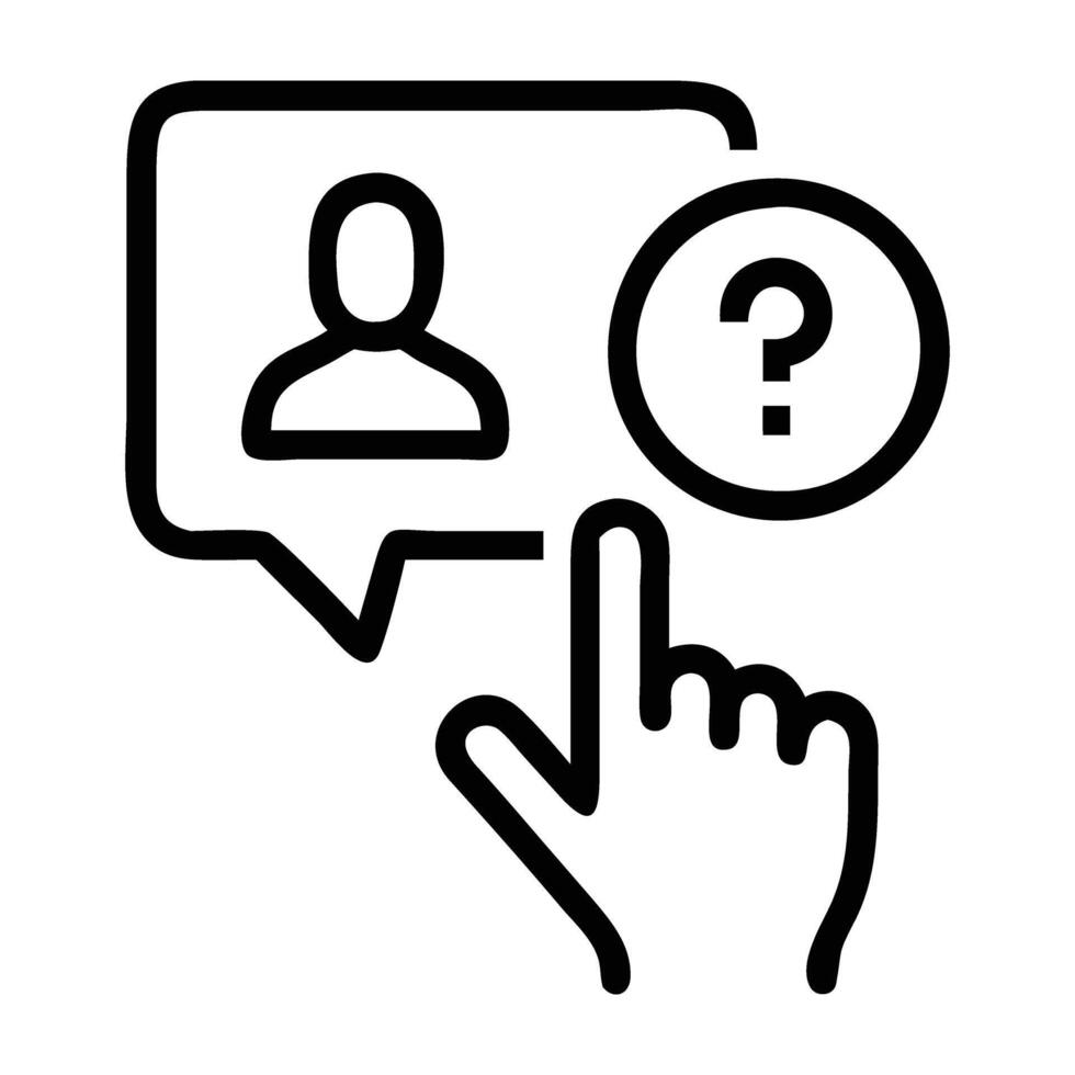 Interactive marketing quiz icon with question mark design on white background vector