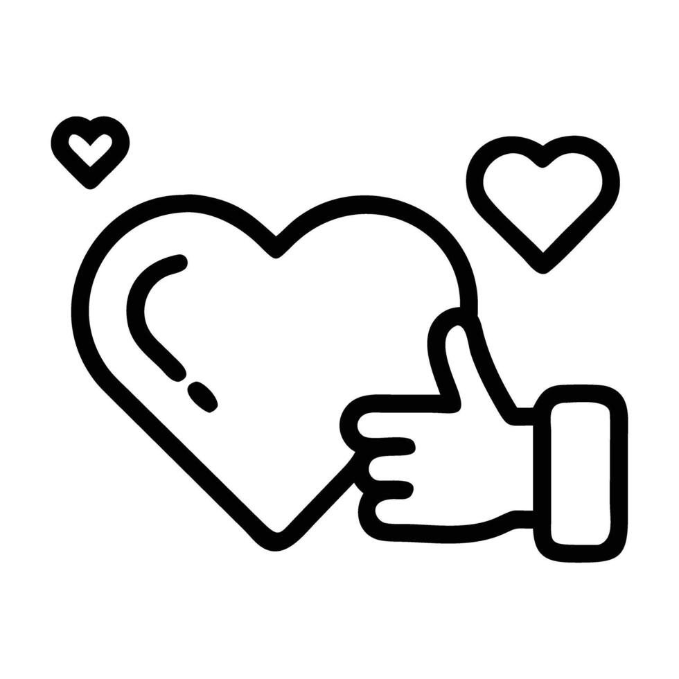 Heart reaction icon for social media engagement design on white background vector