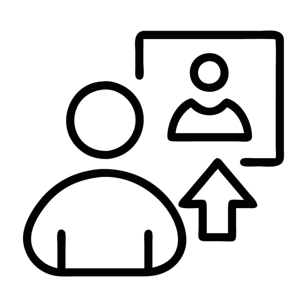 UGC user generated content icon with user focus and clear design on white background vector