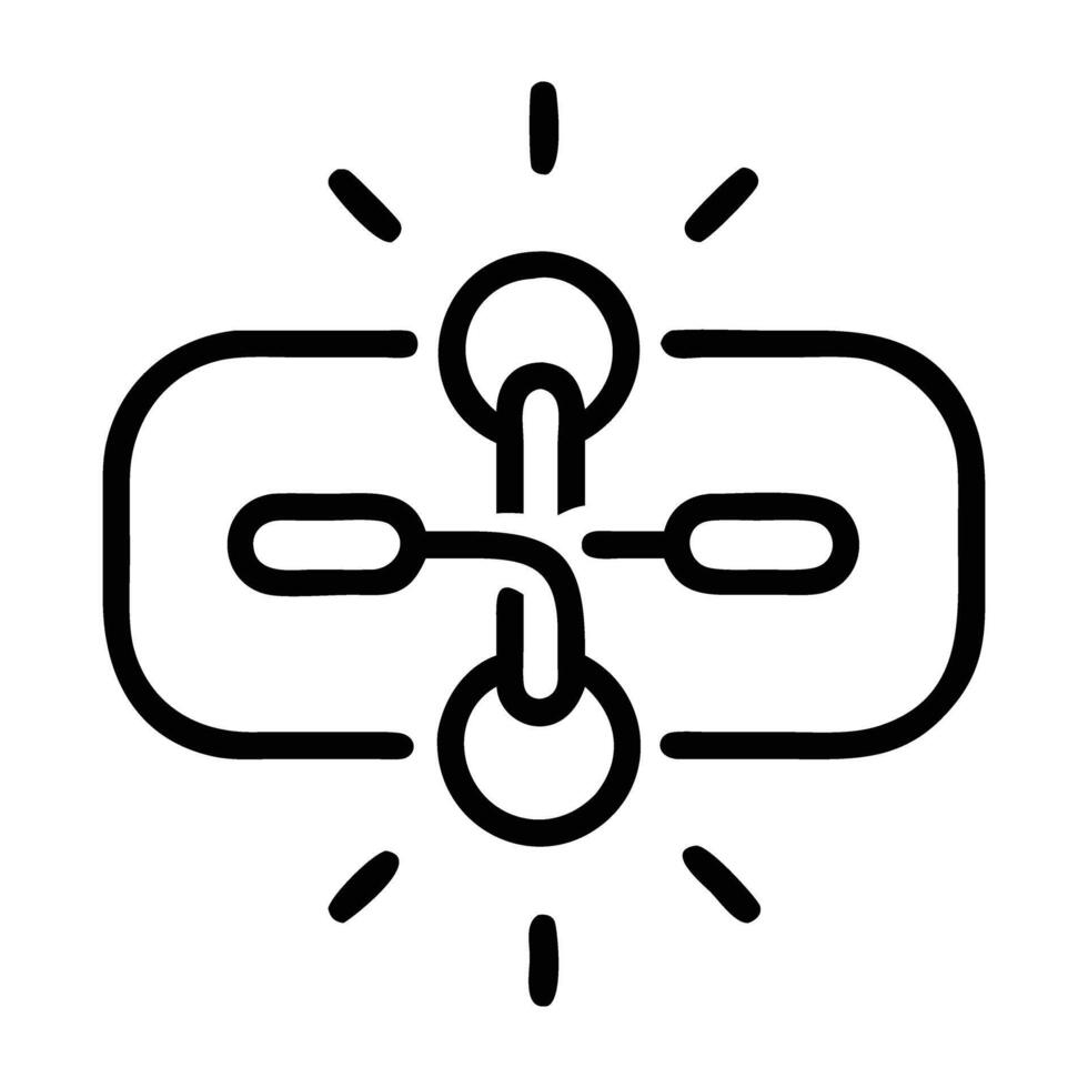 SEO backlink marketing icon with link and ranking detail on white background vector