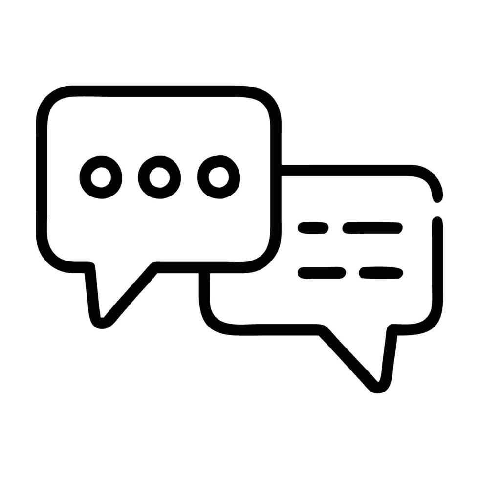 Social media comment section icon with speech bubbles and modern design on white background vector