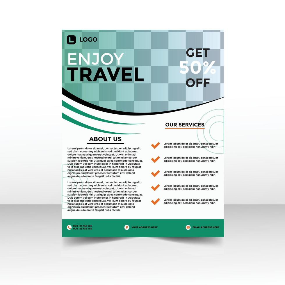 enjoy travel template design vector