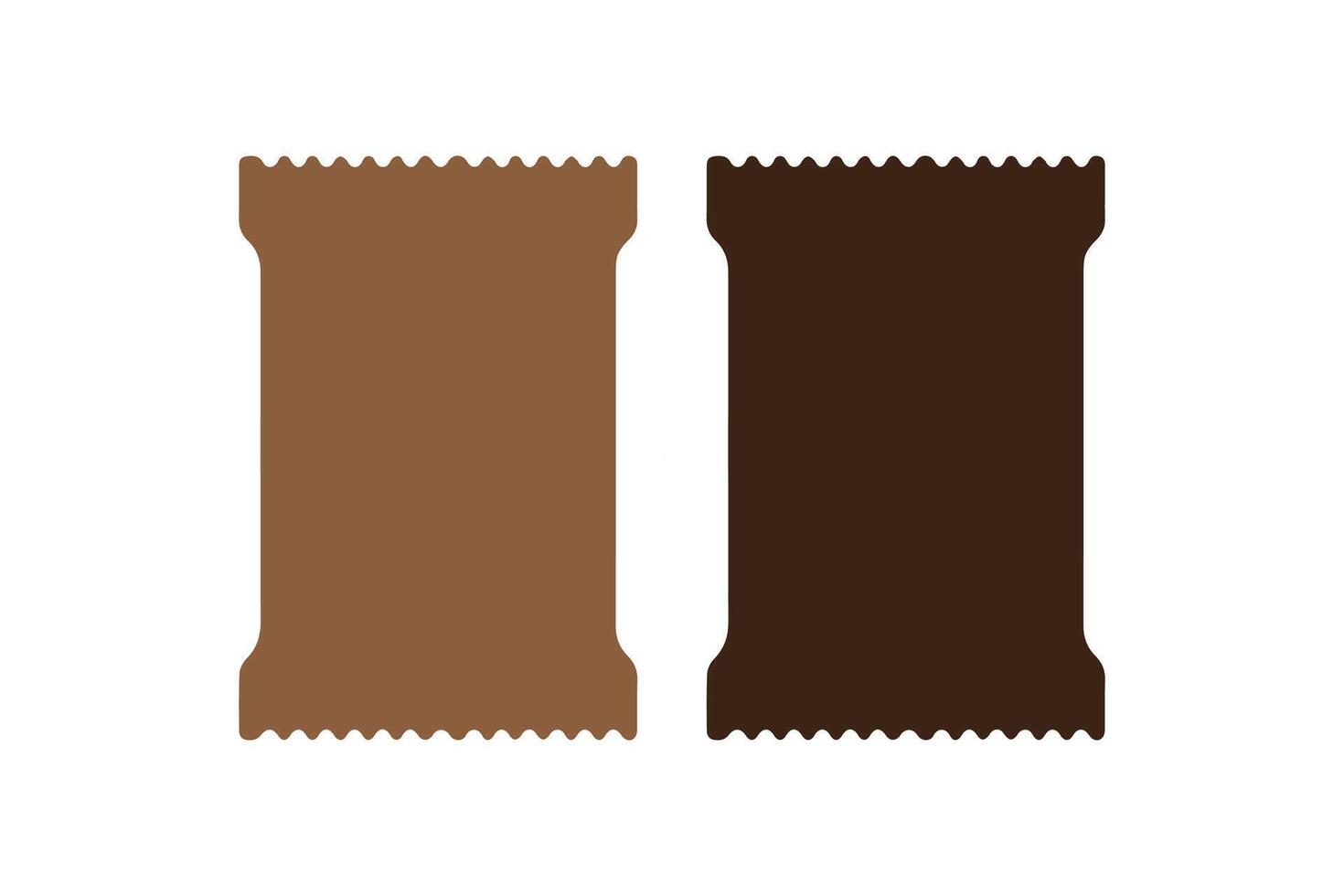 Two chocolate bars on a white background vector