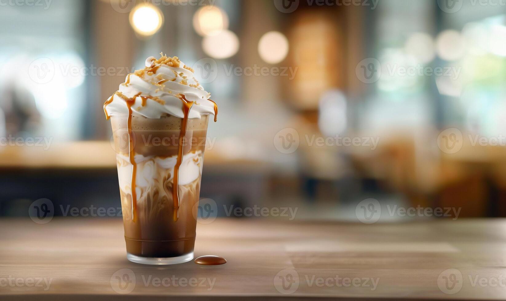 Caramel Iced Coffee Cafe Scene photo
