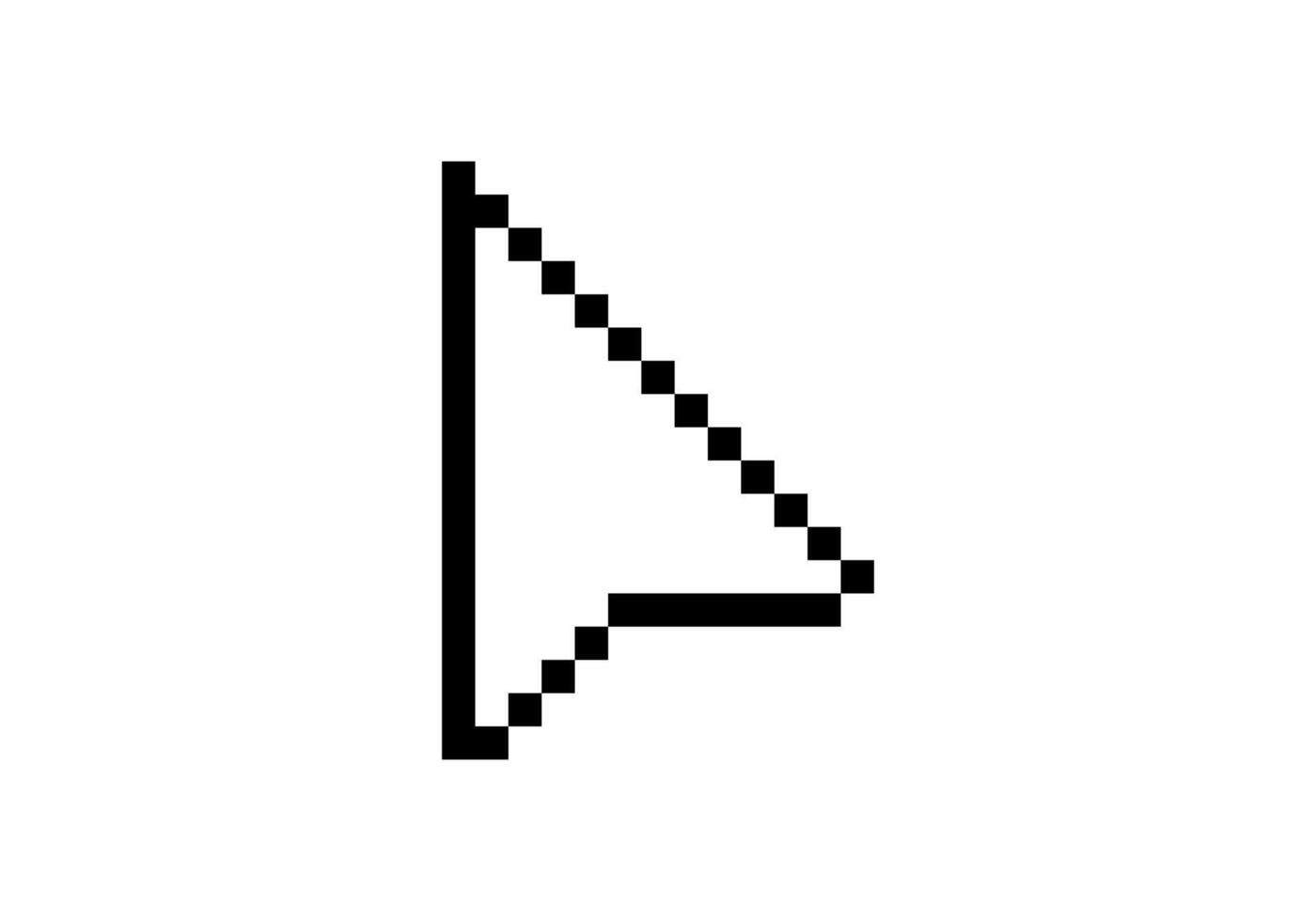 Pixel art cursor arrow icon vector