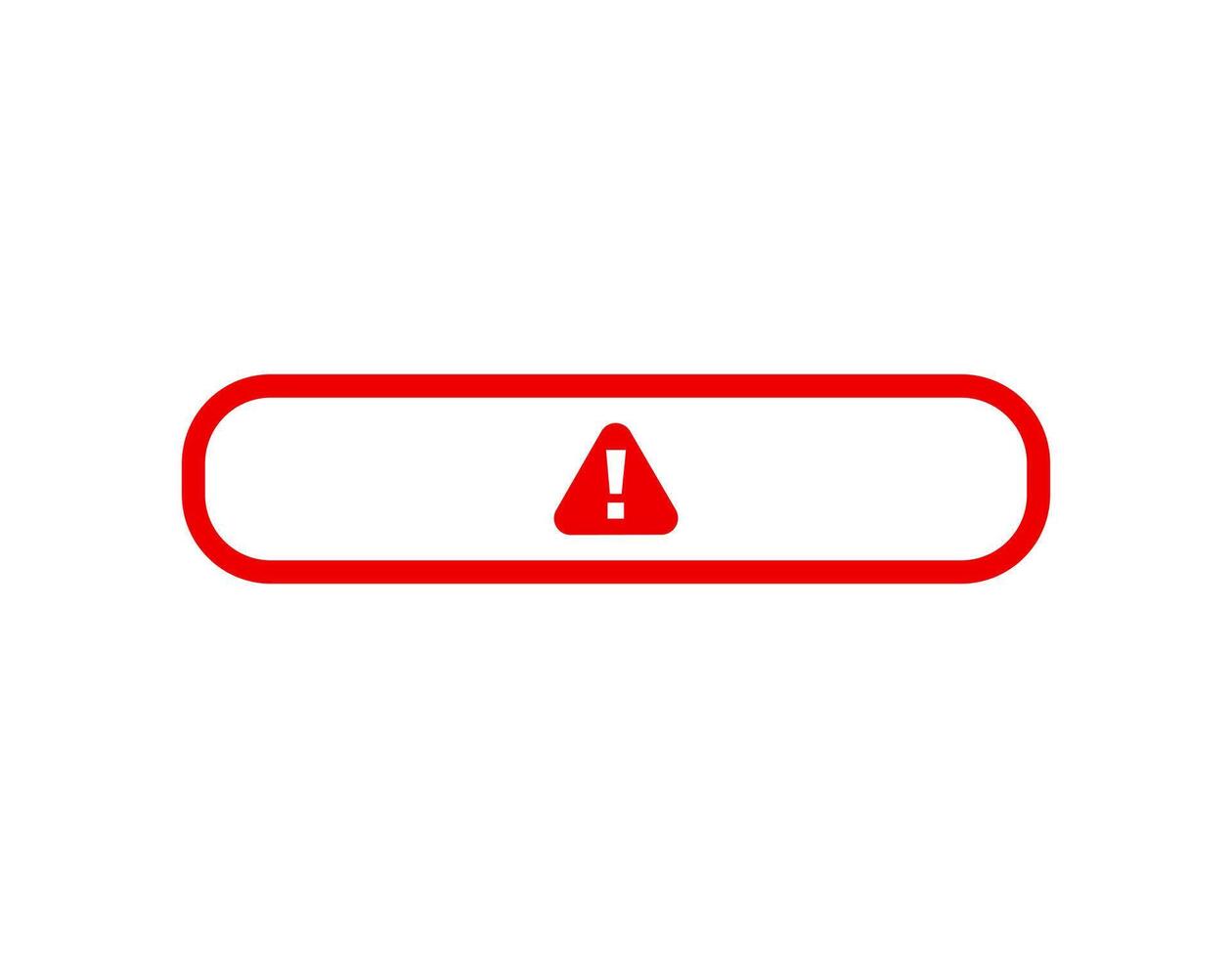 Warning sign exclamation mark in red framework vector