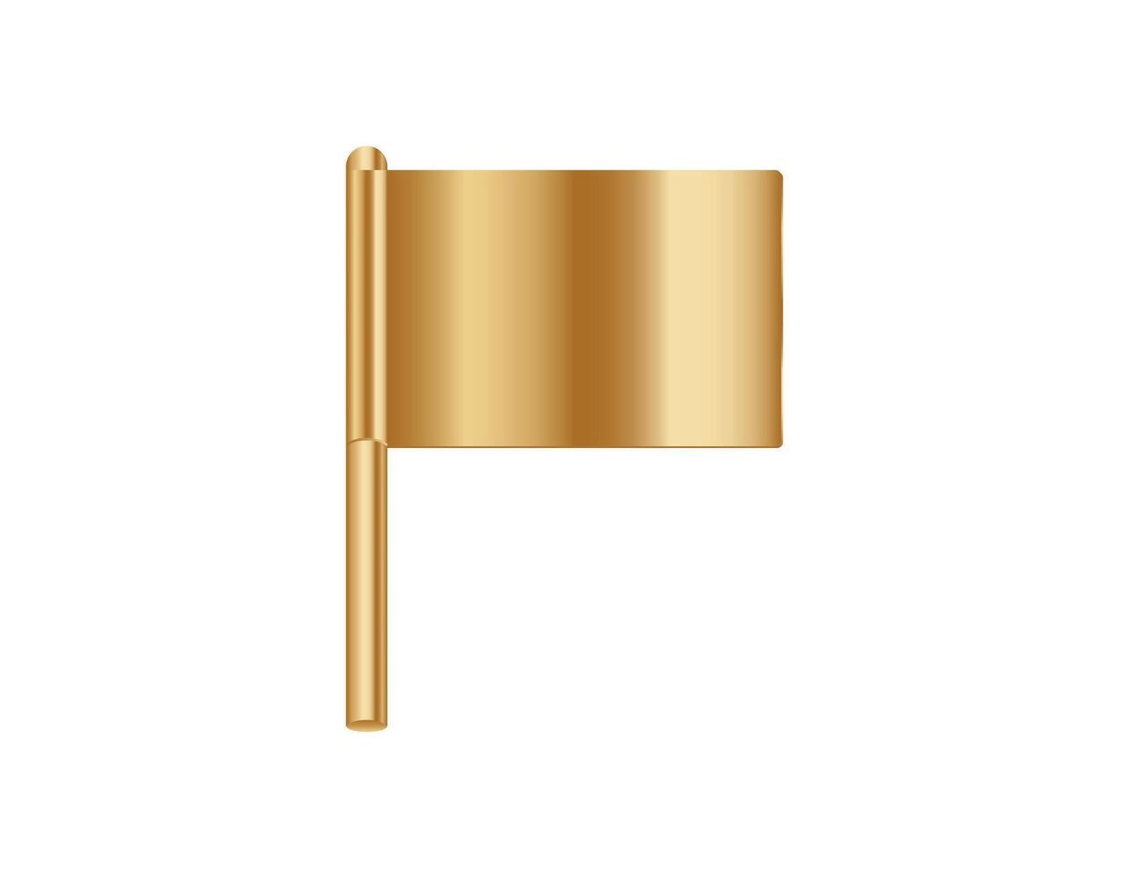 Golden flag icon on white background vector