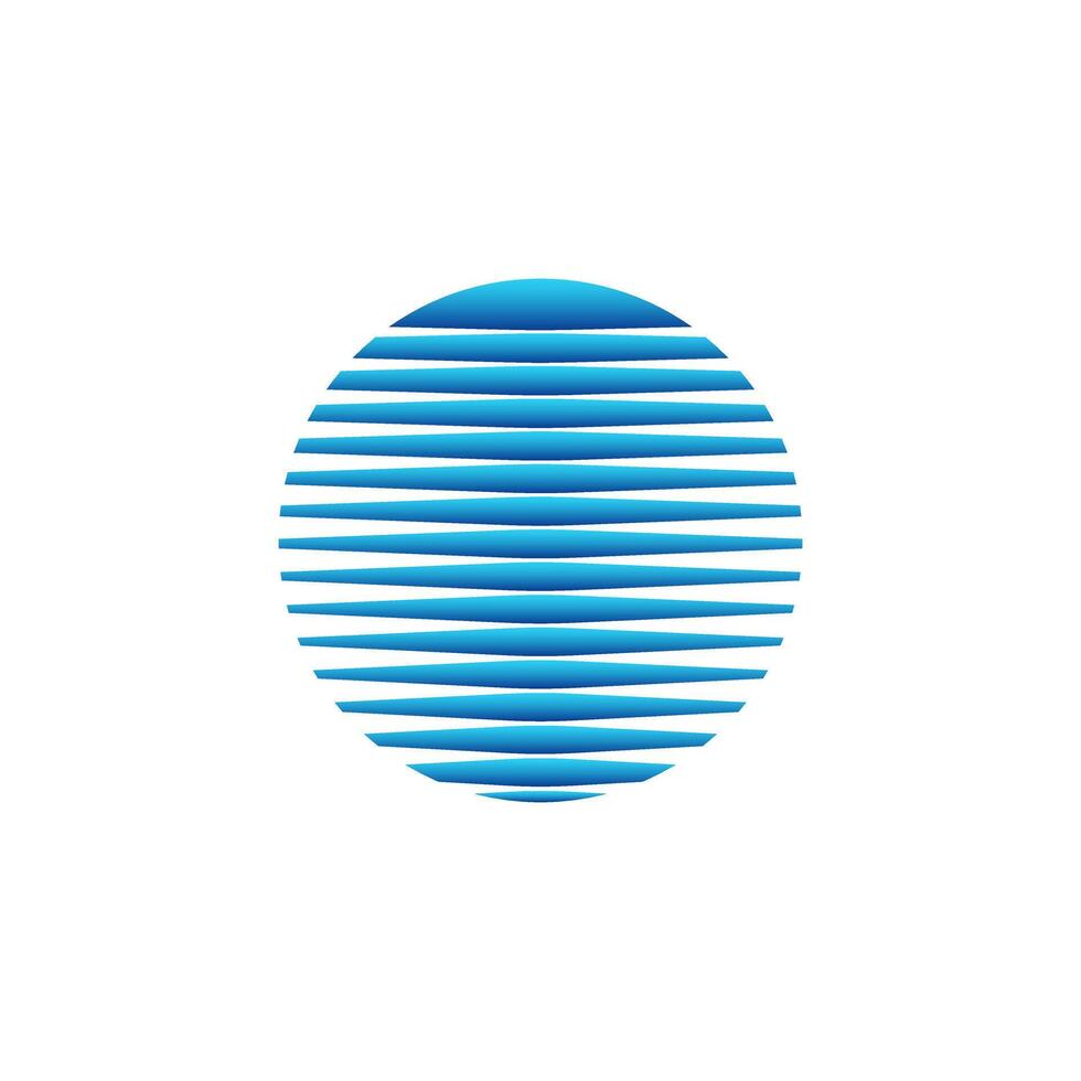 Retro eighties style sun with geometric circle design vector
