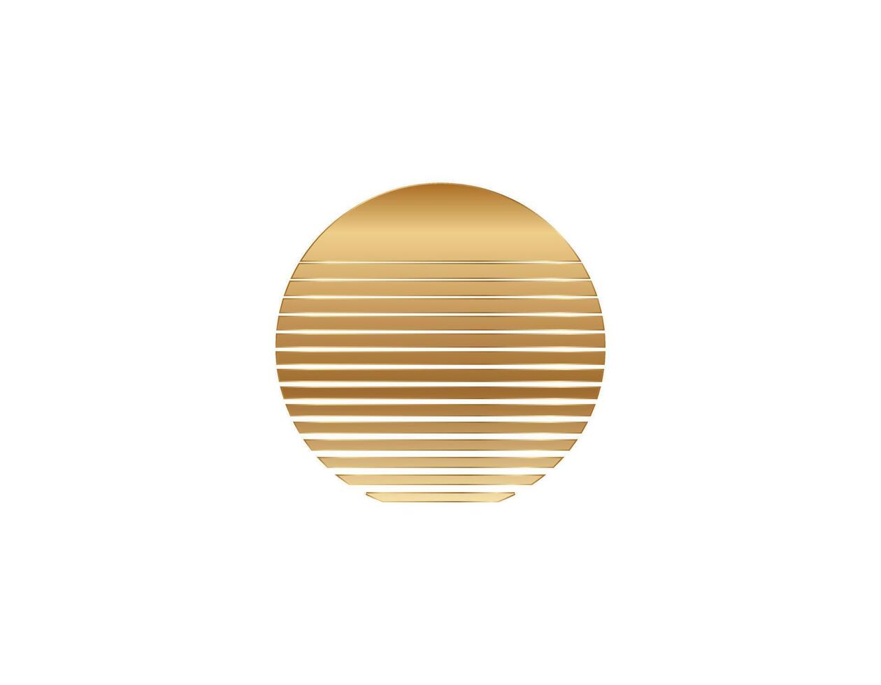 Retro sun circle with geometric lines in eighties style vector