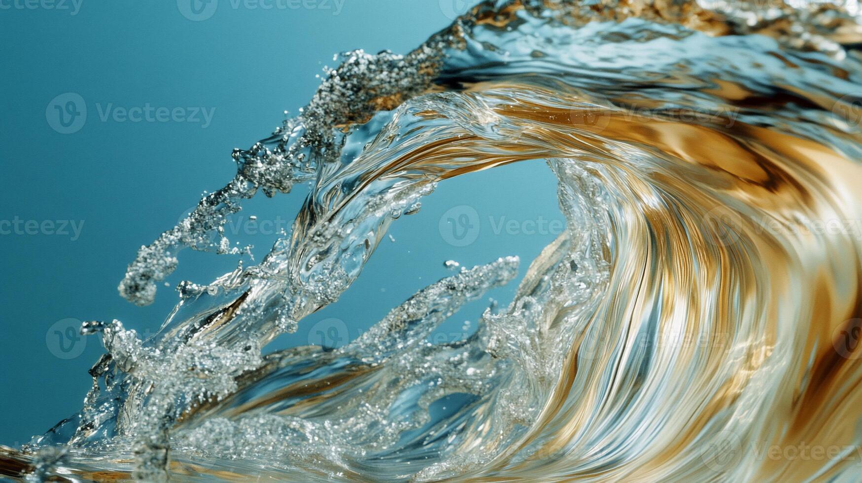 Abstract liquid wave, dynamic motion photo