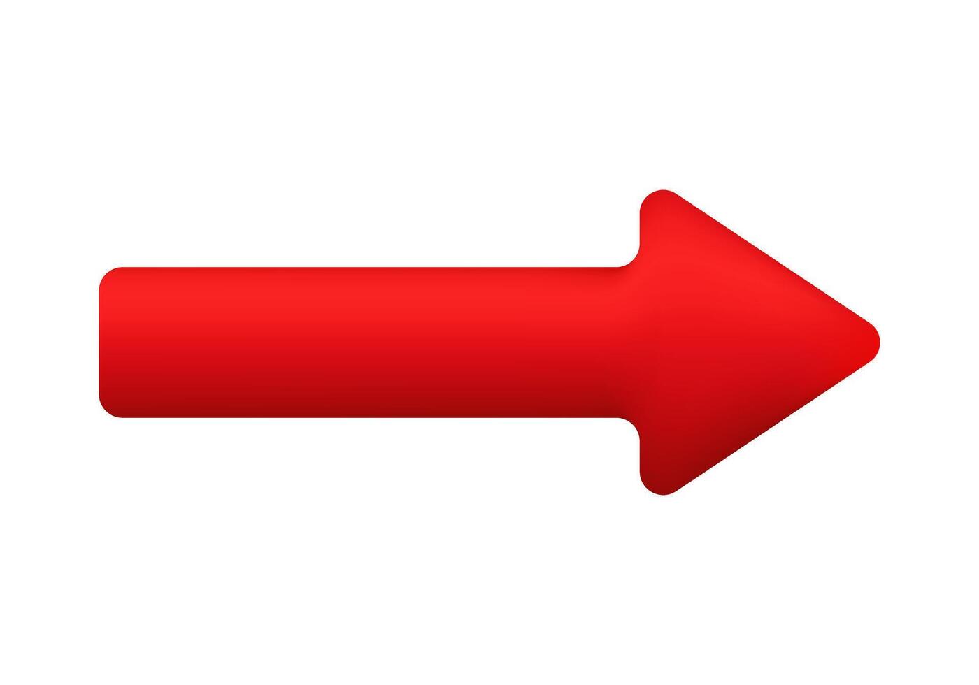 Bright red arrow pointing right vector