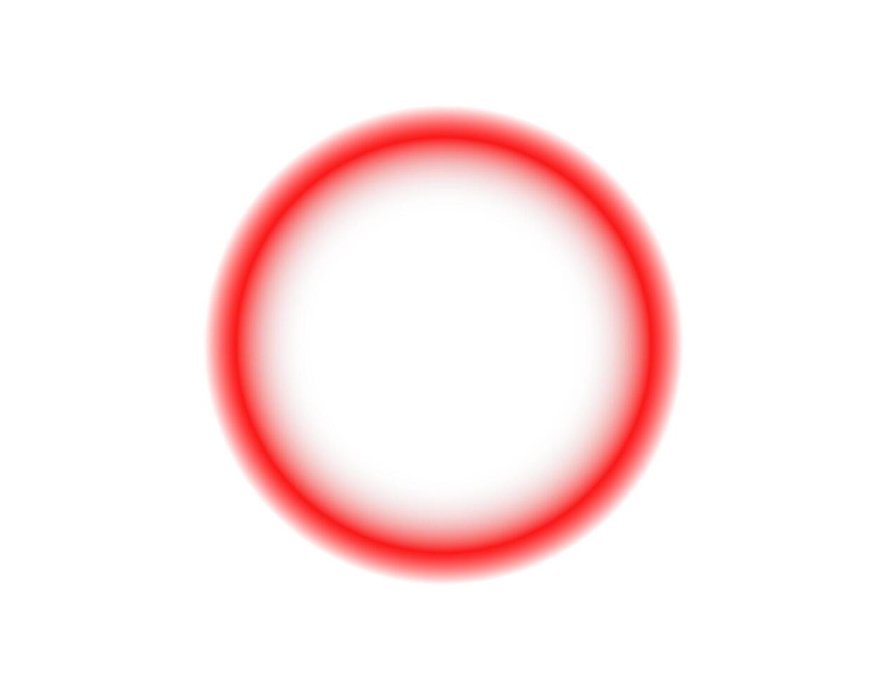Bright red gradient circle with soft glow effect vector
