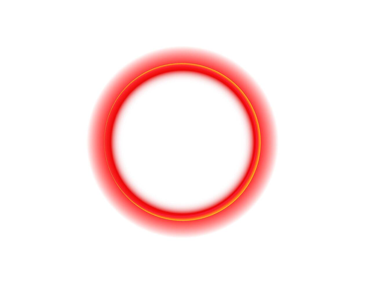 Glowing red circle with halo on white background vector