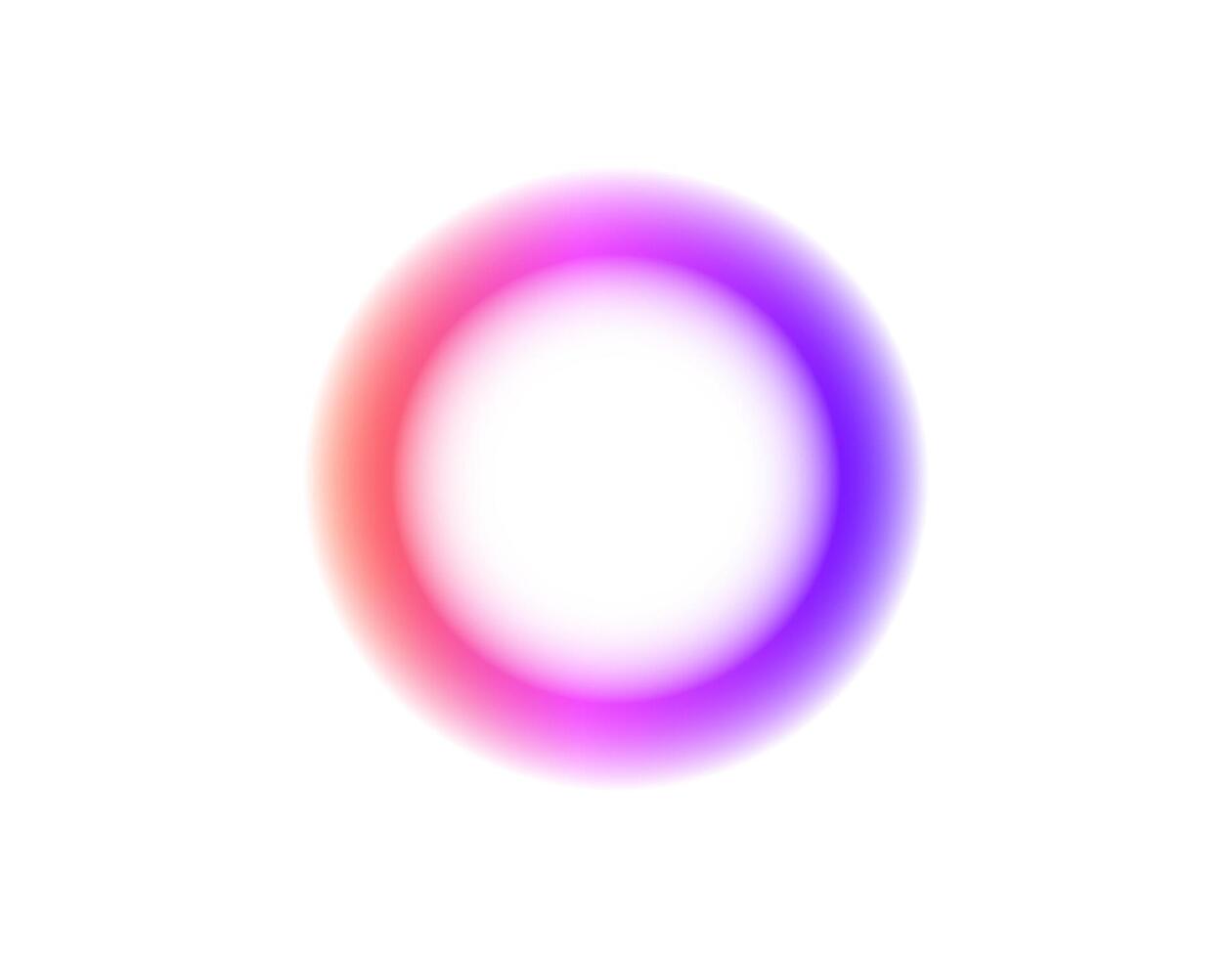Colorful gradient circle with soft glow effect vector
