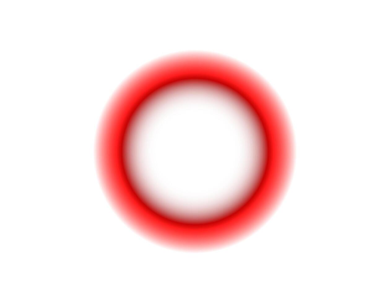 Glowing red circle with soft halo effect vector