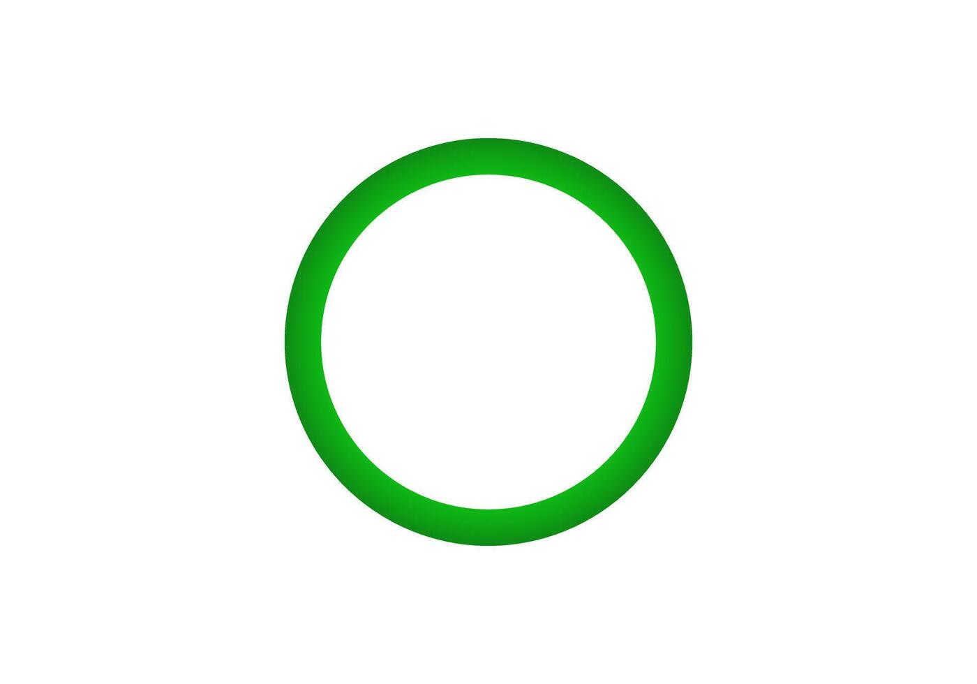 Simple green circle on white background vector