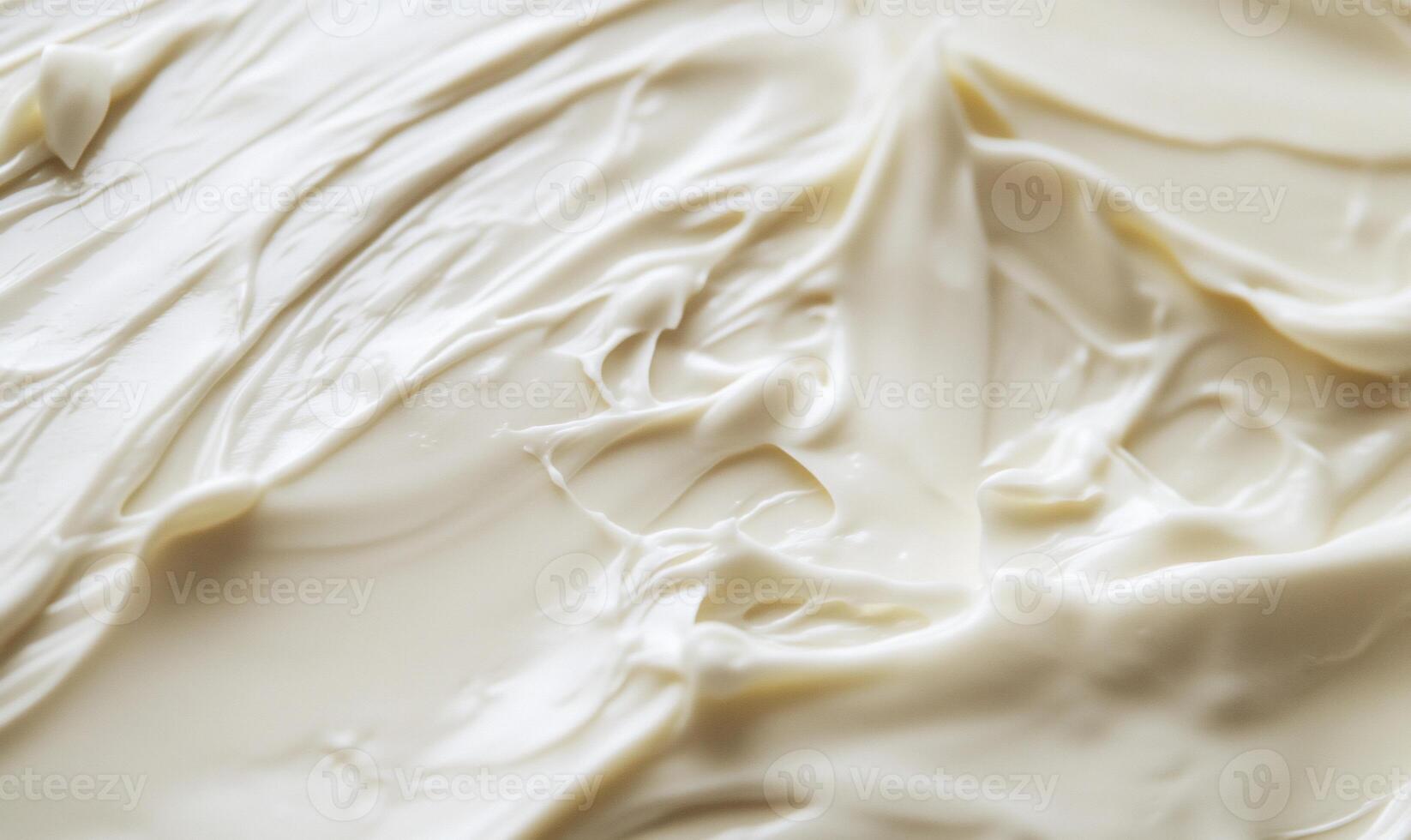 Creamy white melted chocolate texture, smooth and glossy. photo