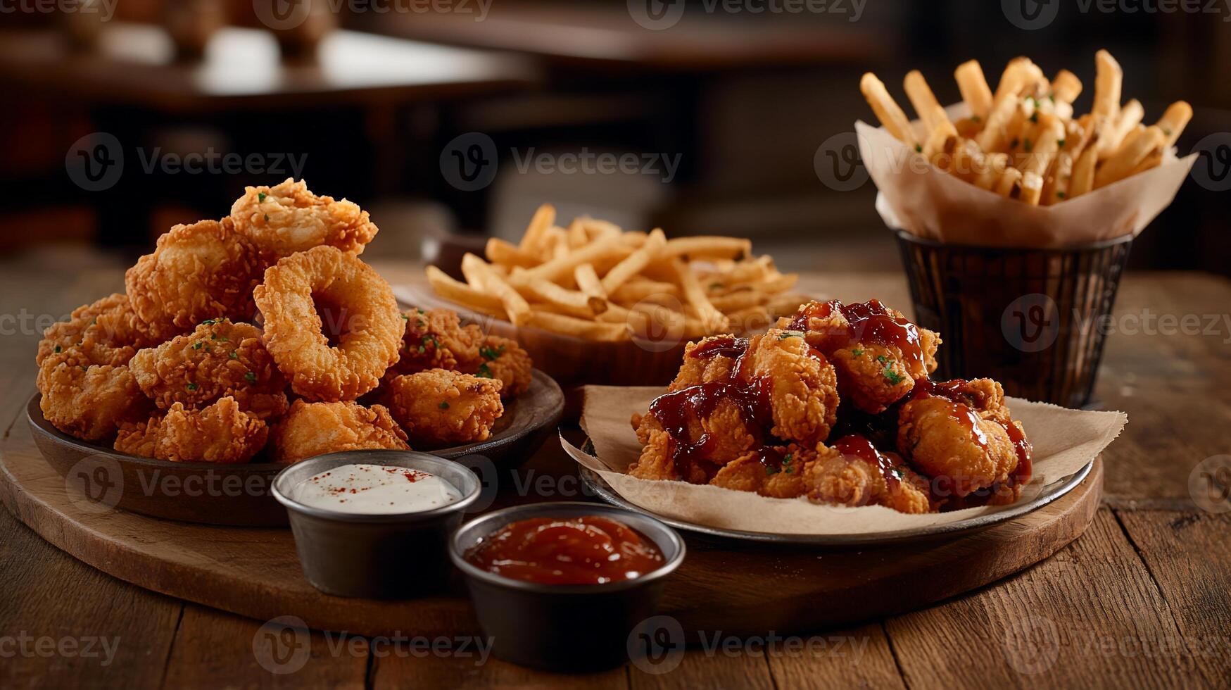 Fried appetizers and sides photo