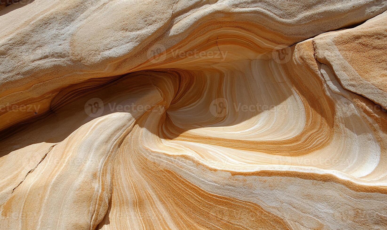 Striated sandstone formations photo