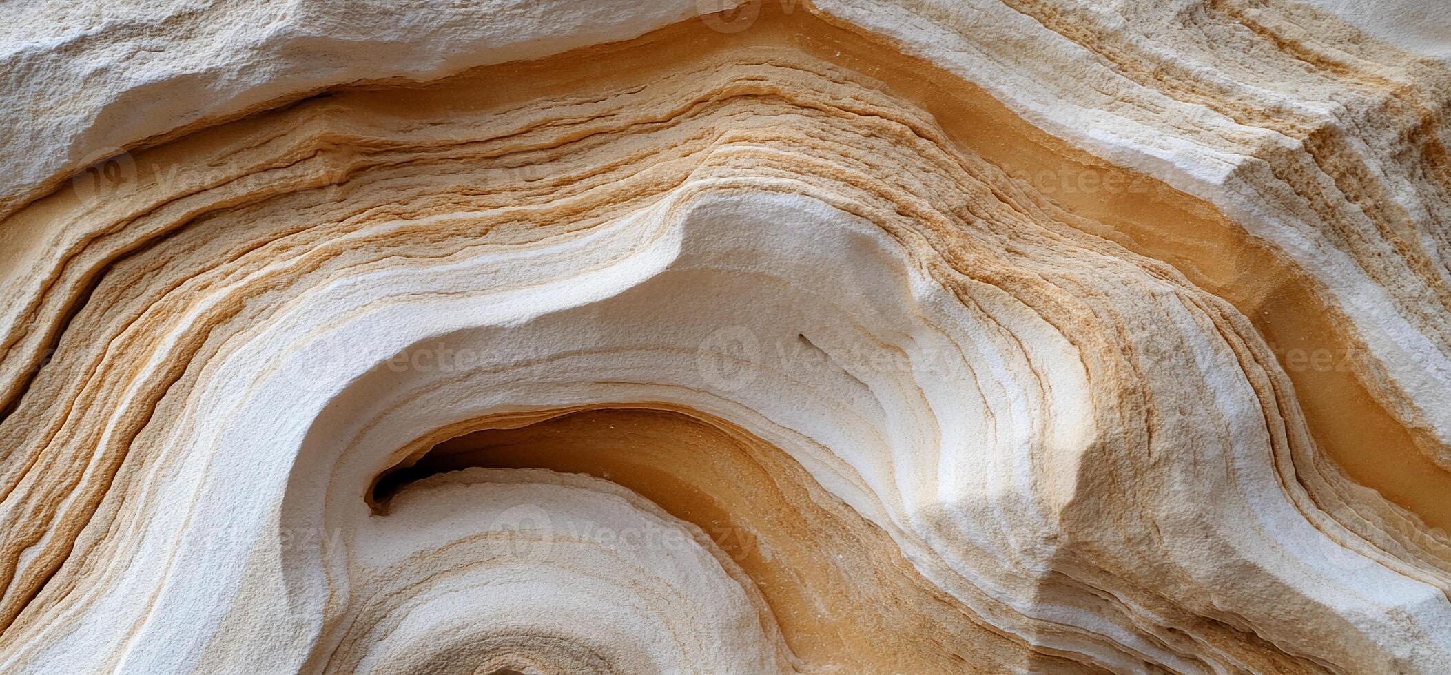A close up of a rock with a white and brown pattern photo