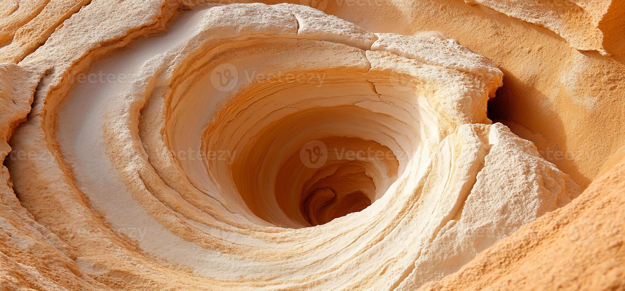 Whirlpool-Shaped Rock Formation photo