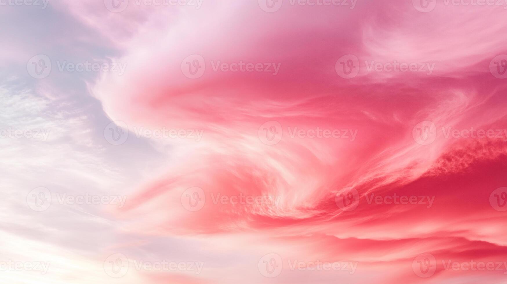 Soft, vibrant cloudscape in rosy hues photo