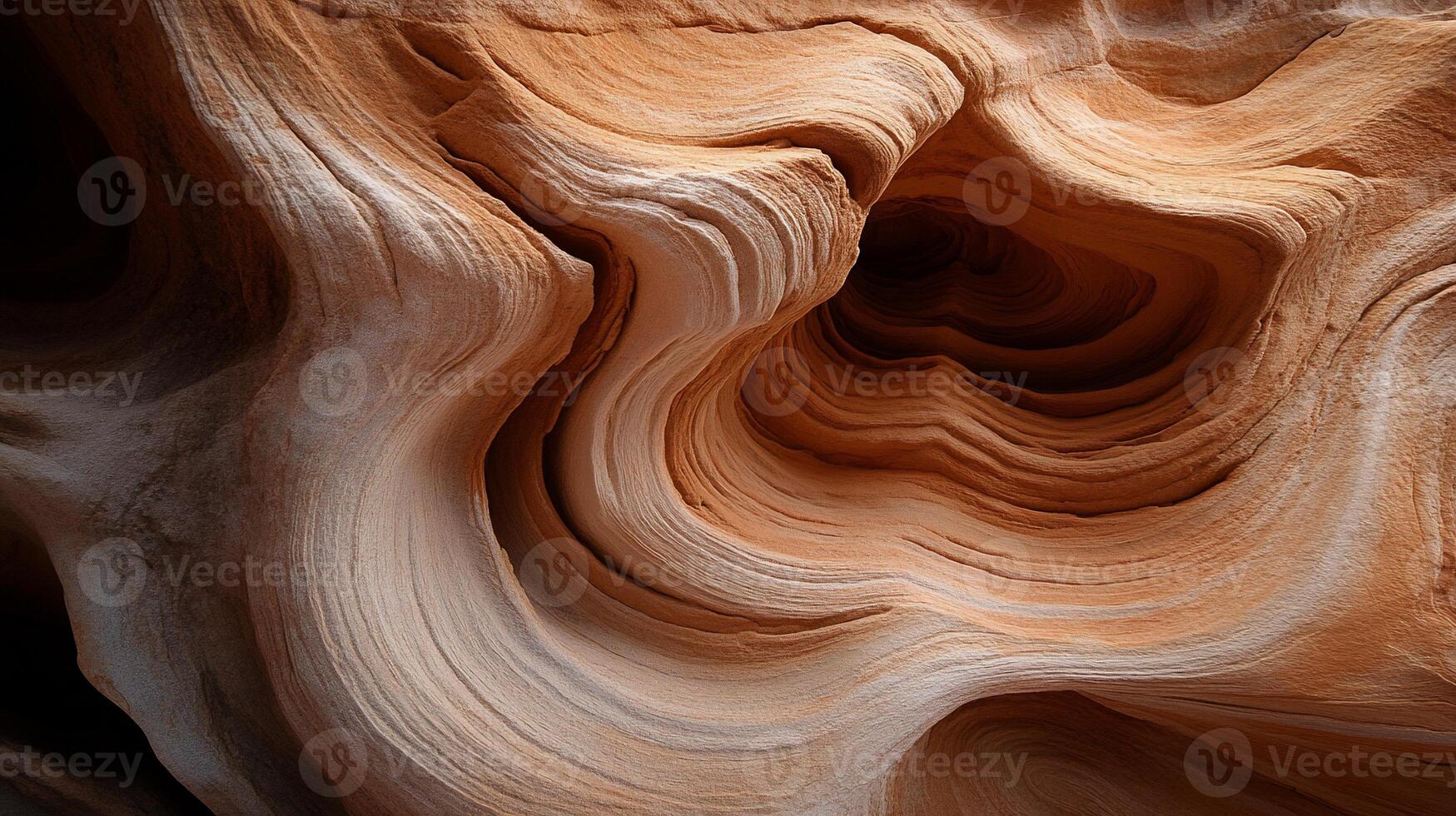 Intricate sandstone formations. Complex, swirling patterns in warm colors photo