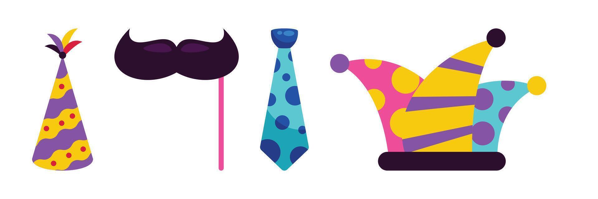 Party Accessories Collection Icon vector