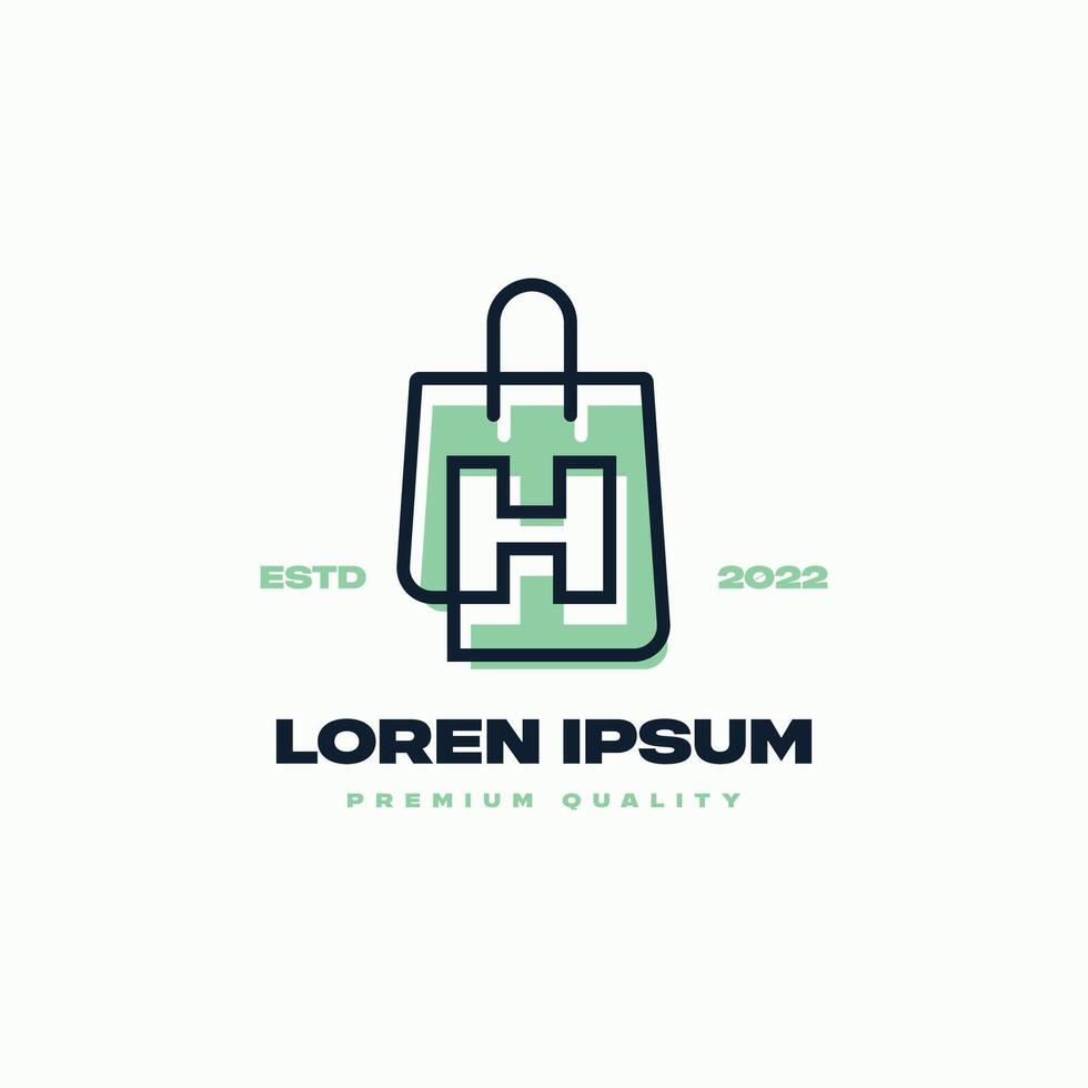 Alphabet H Shop Logo vector